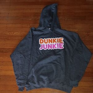 Dunkie Junkie Graphic Hoodie - Charcoal Gray